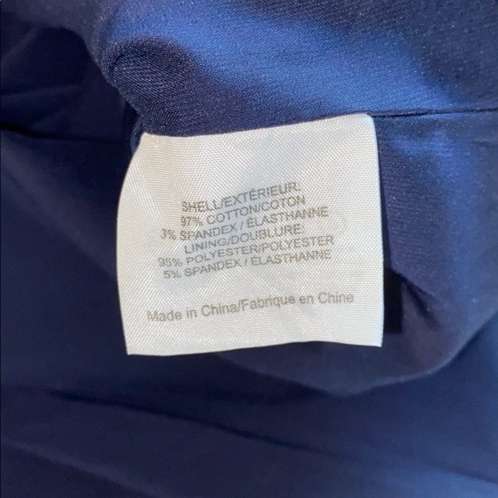 Tory Burch pleated navy and white  skirt 12 - Picture 9 of 14